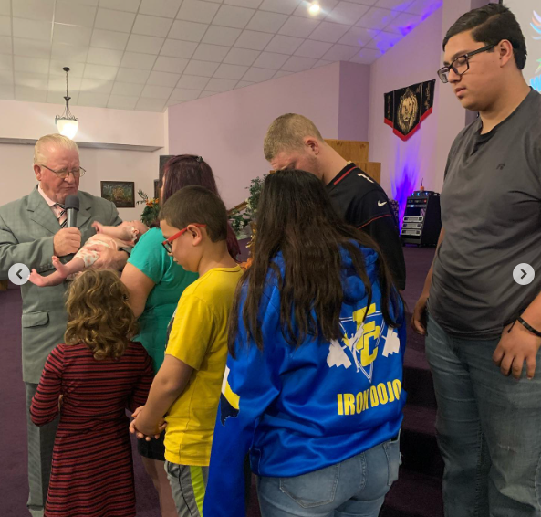 We did a baby dedication today for Rossilyn.